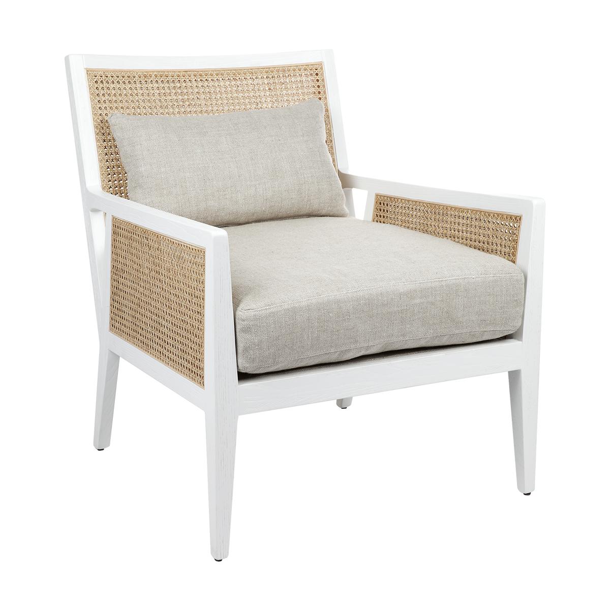 Cafe Furniture - White Rattan Arm Chair