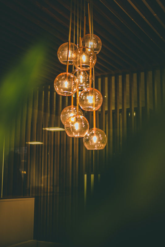 Globe Pendant Lights Showing Moody Ambience