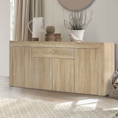 Artiss Buffet Sideboard Cabinet Storage 4 Doors Wood finishes suitable for Country style, modern and contemporary styles.