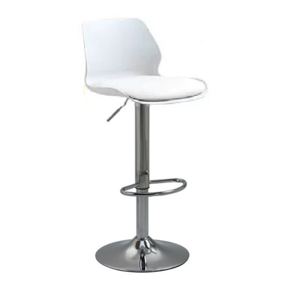 V255 8404 WHITE bar stools kitchen bar stool leather barstools swivel gas lift counter chairs x2 998461 00