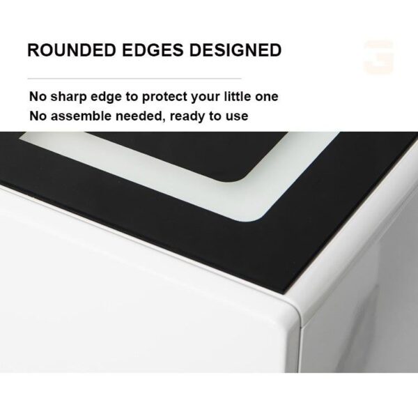 V255 BK USBLH preorder available smart bedside tables side table 3 drawers wireless charging usb and led night light 693162 06
