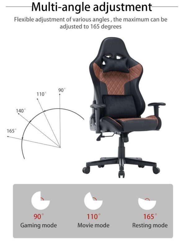 V255 GCHAIR 34 BBLACK 7 rgb lights bluetooth speaker gaming chair ergonomic racing chair 1650 reclining gaming seat 4d armrest footrest black 304029 07
