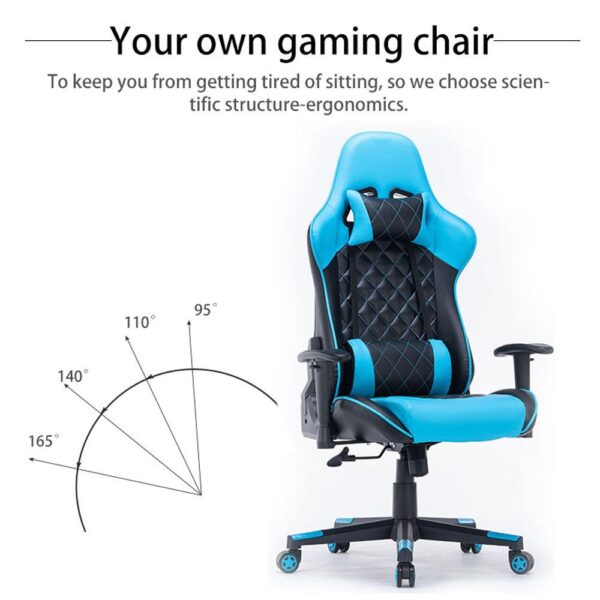 V255 GCHAIRBK 32 gaming chair ergonomic racing chair 1650 reclining gaming seat 3d armrest footrest black 395372 06