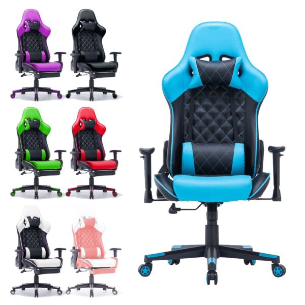 V255 GCHAIRBK 32 gaming chair ergonomic racing chair 1650 reclining gaming seat 3d armrest footrest black 816021 09