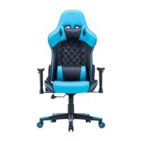 V255 GCHAIRBLUE 32 gaming chair ergonomic racing chair 1650 reclining gaming seat 3d armrest footrest blue black 632480 00