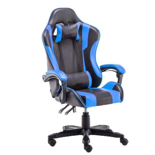 V255 LGCHAIR BLUE gaming chair office computer seating racing pu executive racer recliner large 974920 00