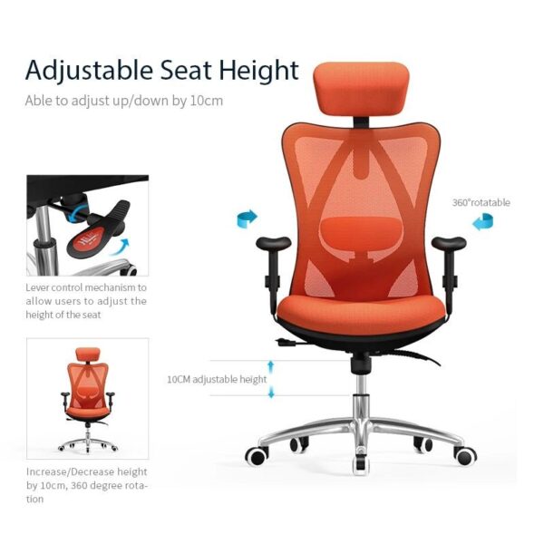V255 SIHOO M18 025 BK sihoo m18 ergonomic office chair computer chair desk chair high back chair breathable3d armrest and lumbar support 207819 01