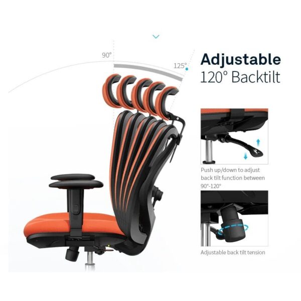 V255 SIHOO M18 025 BK sihoo m18 ergonomic office chair computer chair desk chair high back chair breathable3d armrest and lumbar support 653501 02