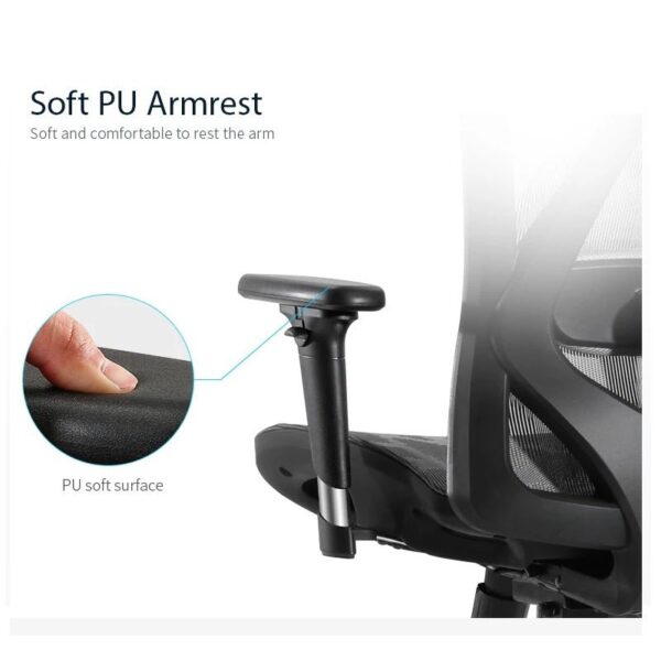 V255 SIHOO M57 0001 BK sihoo m57 ergonomic office chair computer chair desk chair high back chair breathable3d armrest and lumbar support 592312 04