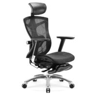 V255 SIHOO V1 009 BK sihoo ergonomic office chair v1 4d adjustable high back breathable with footrest and lumbar support 160452 00