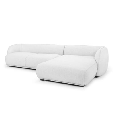 3 seater right chaise sofa light texture grey 1