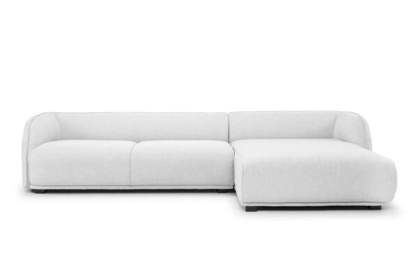 3 seater right chaise sofa light texture grey 4