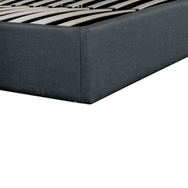 BD6021 YO Fabric King Sized Bed Frame Charcoal Grey with Storage 08