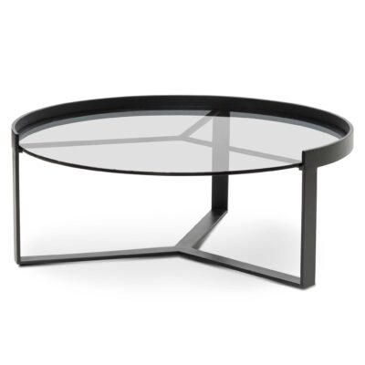CF387 L Marcel 90cm Glass Round Coffee Table Large 2