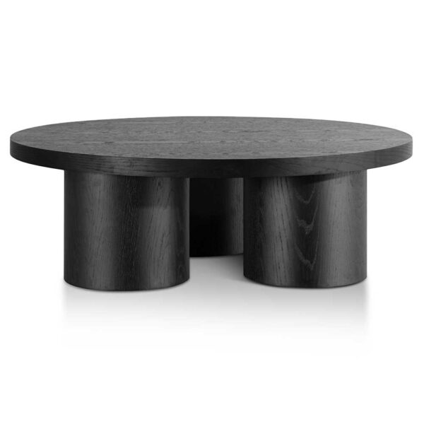 CF6417 CN Damian 100cm Wooden Round Coffee Table Black 1