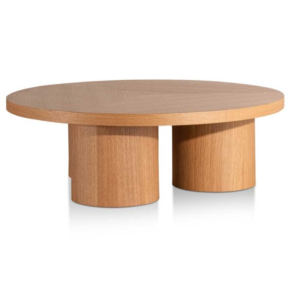 CF6418 CN Damian 100cm Wooden Round Coffee Table Natural 2
