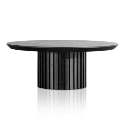 CF6419 CN Marty 90cm Wooden Round Coffee Table Black 1