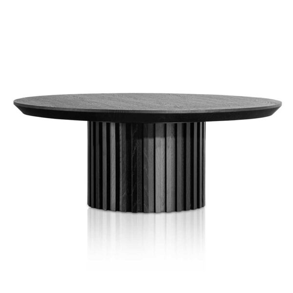 CF6419 CN Marty 90cm Wooden Round Coffee Table Black 2