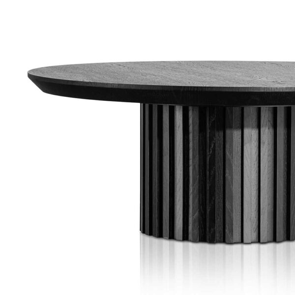 CF6419 CN Marty 90cm Wooden Round Coffee Table Black 3