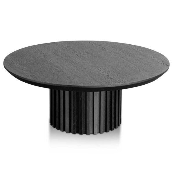 CF6419 CN Marty 90cm Wooden Round Coffee Table Black 8