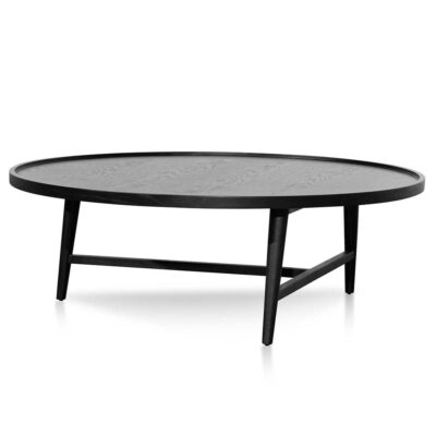 CF6421 CN Brenda 1.1m Wooden Round Coffee Table Black 2