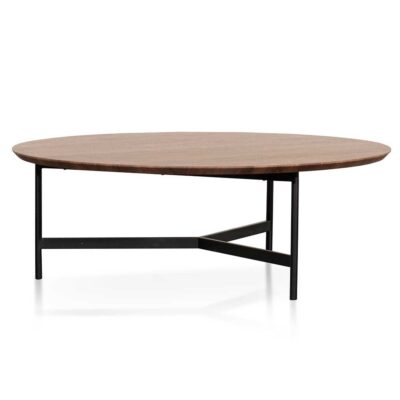 CF6422 CN Frazier 100cm Wooden Round Coffee Table Walnut 1