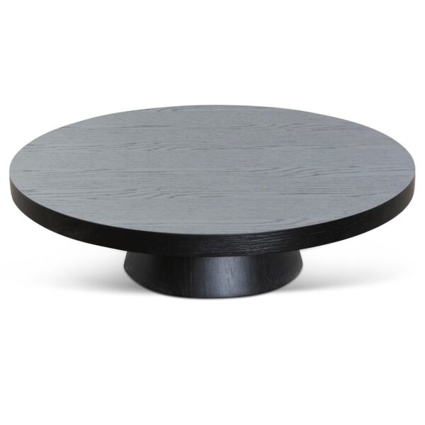 CF6604 CN 1.1m Round Coffee Table Black Oak 3