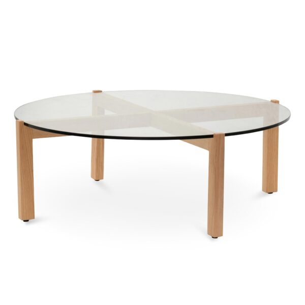 CF6730 DW Oran 103cm Round Glass Top Coffee Table 1