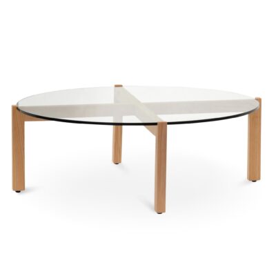 CF6730 DW Oran 103cm Round Glass Top Coffee Table 2