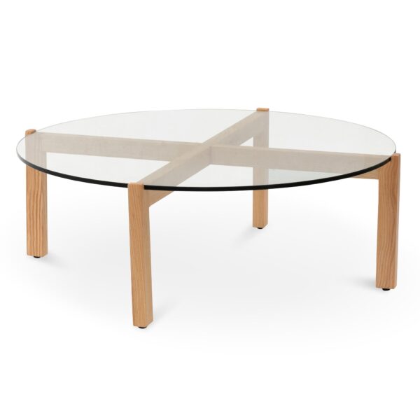 CF6730 DW Oran 103cm Round Glass Top Coffee Table 3