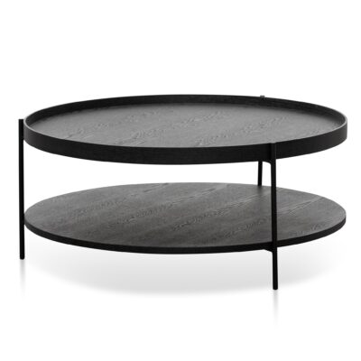 CF6846 DW 90cm Round Coffee Table Full Black 1