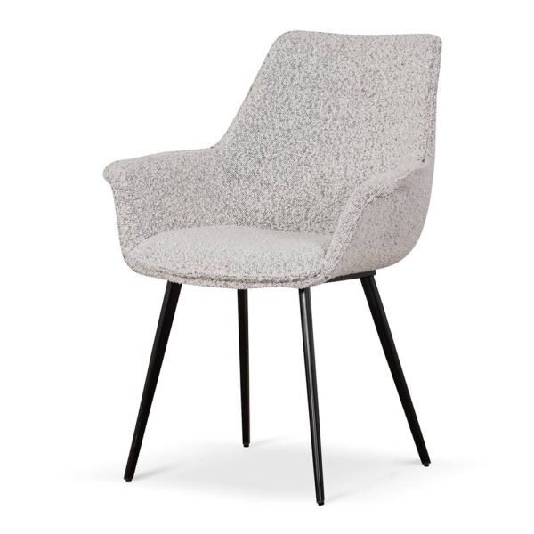 DC6876 SEx2 Set of 2 Dining Chair Charcoal Boucle 3