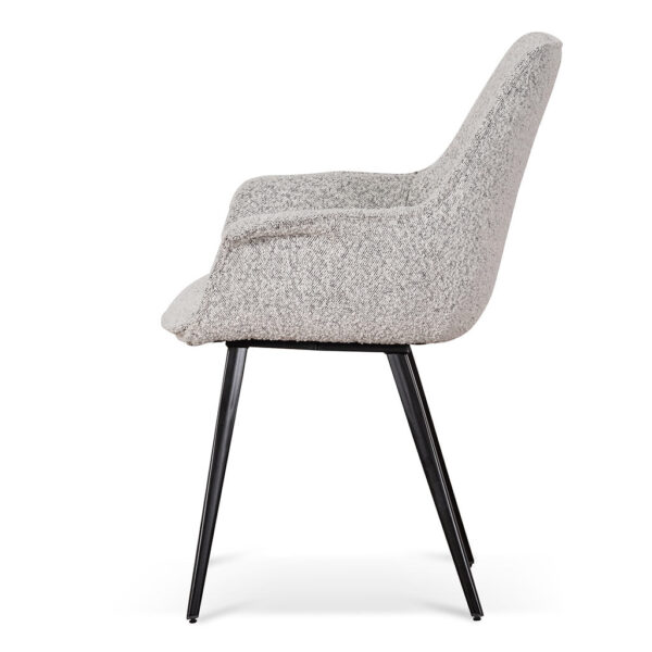 DC6876 SEx2 Set of 2 Dining Chair Charcoal Boucle 4