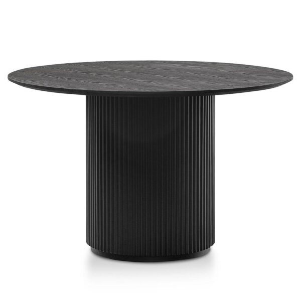 DT6360 DW Elino 1.2m Round Wooden Dining Table Black 1