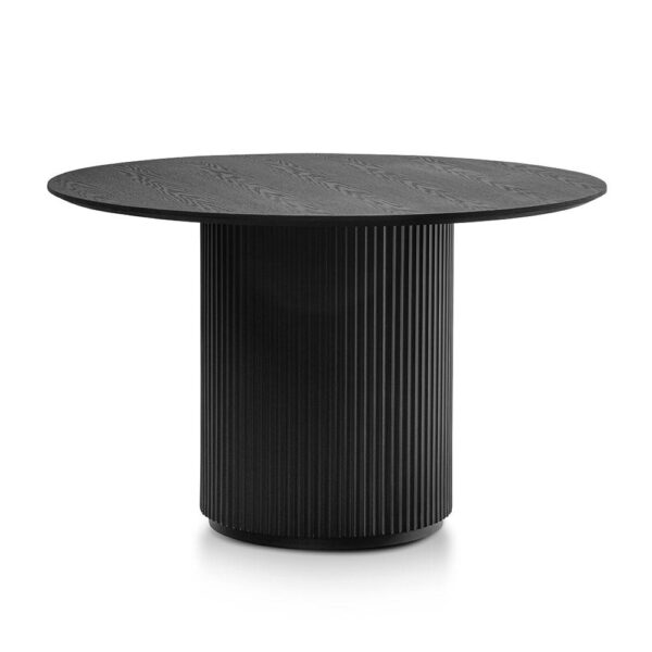DT6360 DW Elino 1.2m Round Wooden Dining Table Black 2 1