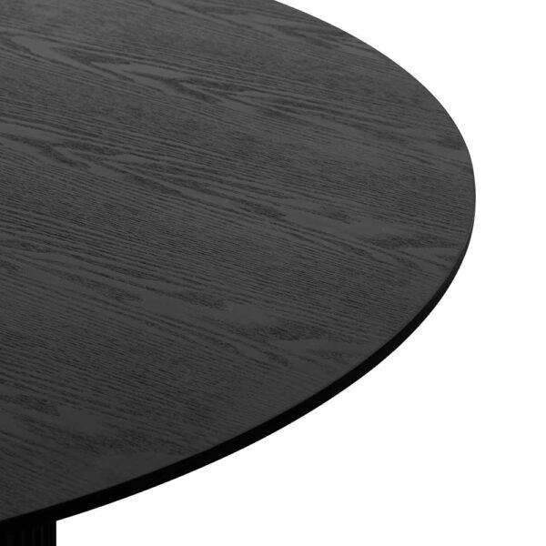 DT6360 DW Elino 1.2m Round Wooden Dining Table Black 4 1