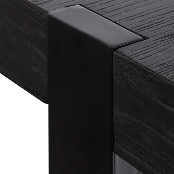 DT6479 NI Kohen 1.5m Wooden Console Table Full Black 6