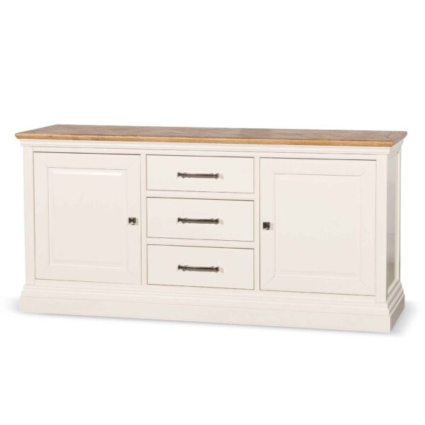 DT6511 VN Fulton 1.8m Sideboard Unit White With Natural Top 2