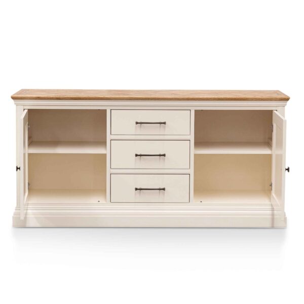 DT6511 VN Fulton 1.8m Sideboard Unit White With Natural Top 4