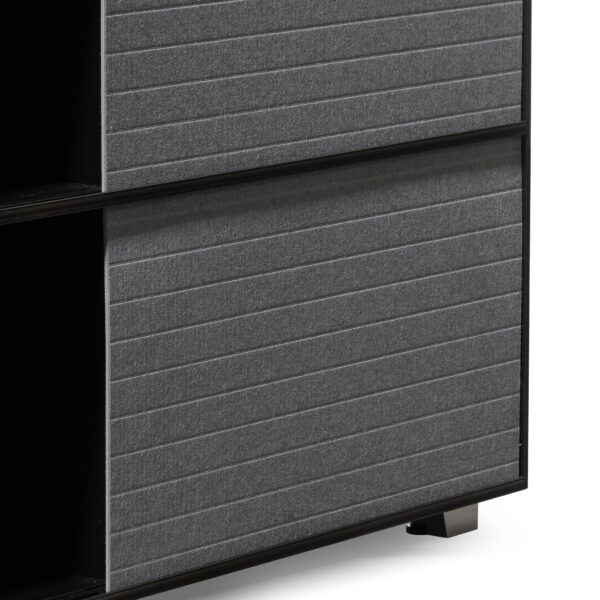 DT6548 SN Winford Inter Layered Black Storage Cabinet Grey Doors 8