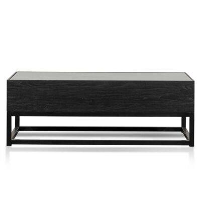 DT6639 NI Ted 1.2m Reclaimed Coffee Table Full Black 1