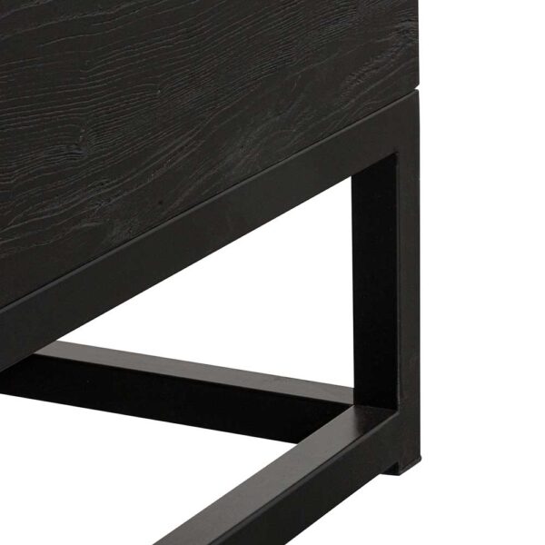 DT6639 NI Ted 1.2m Reclaimed Coffee Table Full Black 4