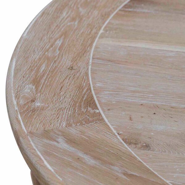 DT6808 CH 1.2cm Round Dining Table White Washed 7