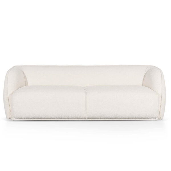 LC6458 Troy 3 Seater Fabric Sofa White 1