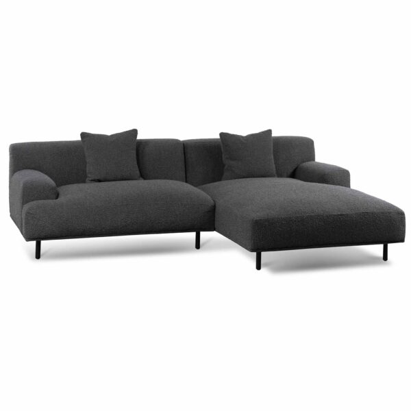 LC6645 CA Right Chaise Sofa Charcoal Boucle 2