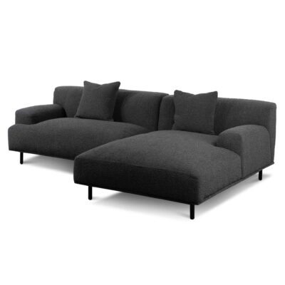 LC6645 CA Right Chaise Sofa Charcoal Boucle 3