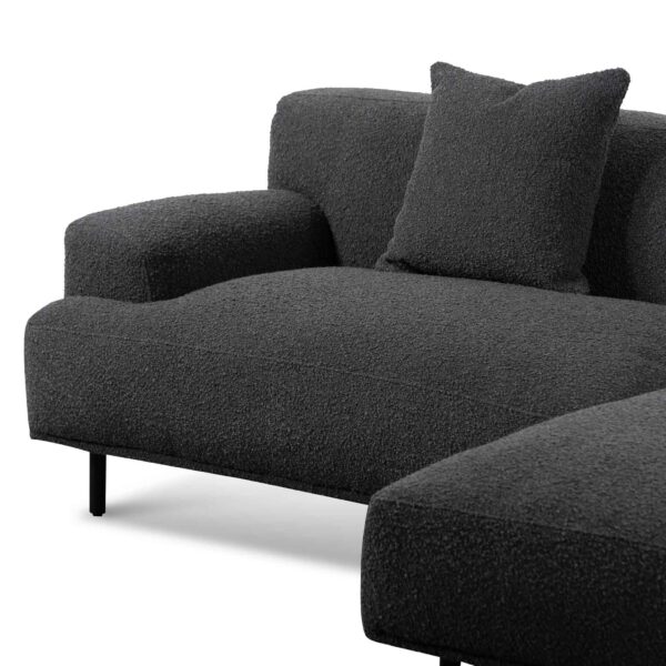 LC6645 CA Right Chaise Sofa Charcoal Boucle 4