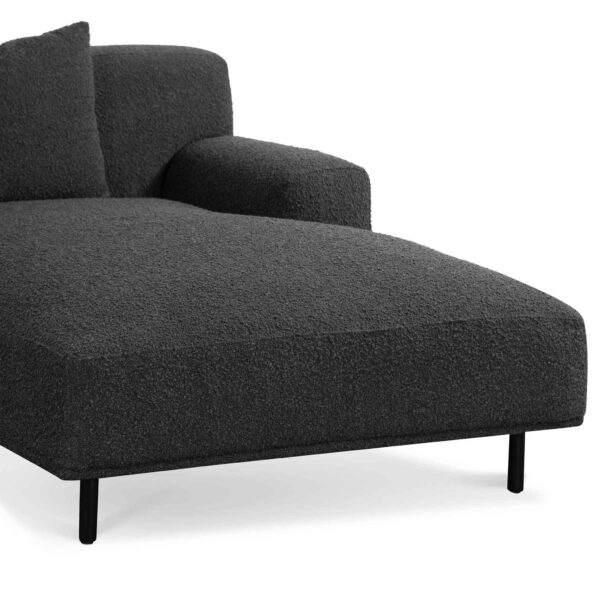 LC6645 CA Right Chaise Sofa Charcoal Boucle 5