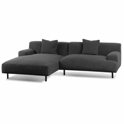 LC6646 CA Left Chaise Sofa Charcoal Boucle 2