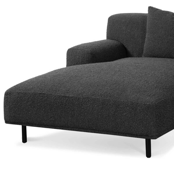 LC6646 CA Left Chaise Sofa Charcoal Boucle 5